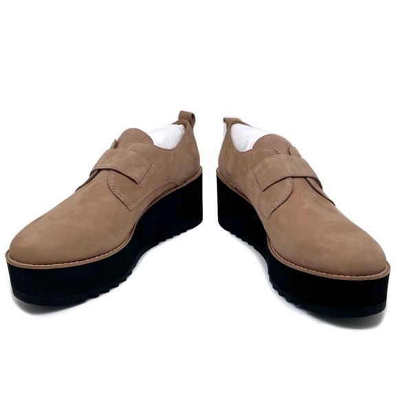 Eileen Fisher Shoes Zola Platform Wedge Bootie Earth Tumbled Nubuck Size 10 - Picture 4 of 16